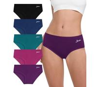 Bobelle Cotton Underwear Women, Ladies Knickers Solf Panties Comfortable Full Coverage Pants Breathable Stretchy 5 Pack (Multicolor03, Size 12)