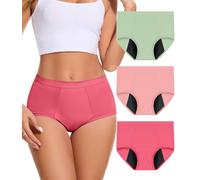 Bobelle Wear Incontinence Pants for Women, Leak Proof Washable Reusable High Absorbency Period Underwear, Heavy Flow Bladder Leak 3 Pack (Multicolor02, XXL)