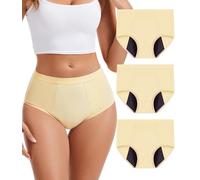 Bobelle Wear Incontinence Pants for Women, Leak Proof Washable Reusable High Absorbency Period Underwear, Heavy Flow Bladder Leak 3 Pack (Nude, XL)