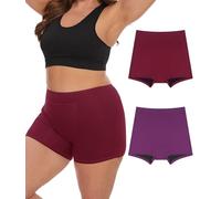 Bobelle Wear Incontinence Underwear for Women, Washable Reusable Boyshorts, High Waisted Leakproof Period Panties for Postpartum (Multicolor01, M)