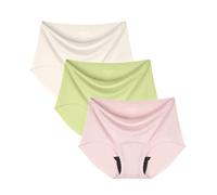 Bobelle Wear Washable Incontinence Pants for Women, Reusable High Absorbency Period Pants Leakproof Underwear Seamless Postpartum Knickers 3 Pack (Multicolor, XXL)