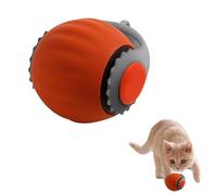 Bobety Interactive Cat Toys, Chewie Viral Rolling Ball, Smart Automatic Rolling Pet Ball, 360° Automatic Rolling Ball Chewie, Rechargeable Irregular Moving Toys, Chewie Ball for Cats Dogs (A, Orange)
