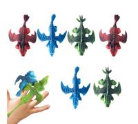Bobety Slingshot Dinosaur Finger Toys, Ejection Dinosaur Toys, 2024 New Squishy Stretchy Dinosaur Toys, Flying Rubber Stretchable Dino Catapult, for Birthday Game Rewards (6Pcs)