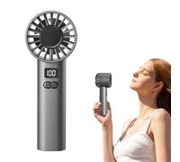 Bobety Small Handheld Personal Fan,Portable Hand Held Fan,Digital Display 100 Speeds Quiet Air Cooler,USB Rechargeable, for Travel,Outdoor, Office, Home (black)