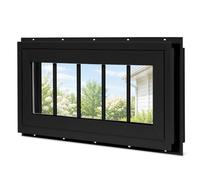 BOBIBAN Vinyl Transom Window 10" X 29", Fixed Double Pane Glass Windows