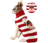 BOBIBI Pet Cartoon Christmas Elk Dog Sweater Cat Clothes