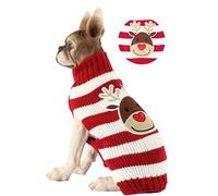BOBIBI Pet Cartoon Christmas Elk Dog Sweater Cat Clothes