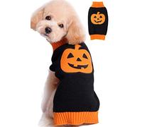 BOBIBI Pet Holiday Halloween Pumpkin Pet Clothes Dog Sweater