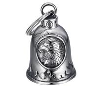BOBIJOO Jewelry - Lucky Eagle Head Motorcycle bell Silver Stainless steel