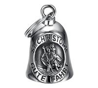 BOBIJOO Jewelry - Lucky motorcycle bell St. Christoph Gute Fahrt Stainless Steel Silver