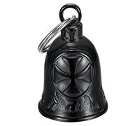 BOBIJOO JEWELRY - Motorcycle Bell Guardian Spirit Lucky Templar Cross Stainless Steel Black Titanium