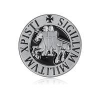 BOBIJOO Jewelry - Pine Seal Order of The Knights Templar Pins Silver Antiqued 25mm Patriot