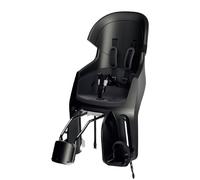 BOBIKE 8010900001 - Rear Reclinable Bicycle Child Seat for Frame EXCLUSIVE EVOLVE MAXI adjustable headrest, 5-point harness for children up to 22 kg, Urban Black