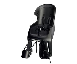 BOBIKE 8010900001 - Rear Reclinable Bicycle Child Seat for Frame EXCLUSIVE EVOLVE MAXI adjustable headrest, 5-point harness for children up to 22 kg, Urban Black