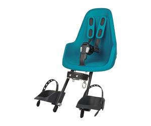 BOBIKE 8012000009 - Front child bicycle seat ONE Mini for head tube mounting, for children 9 months to 3 years up to 15 kg in colour Bahama Blue