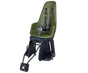 BOBIKE 8012200020 - Rear Bicycle Child Seat ONE MAXI 1P&E-BD For Luggage Carrier and For Frame - Versatile with Dual Mounting Options, For Kids 9 Months to 6 Years, Up to 22kg, Olive Green