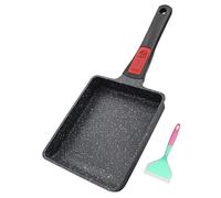 Bobikuke Japanese Omelette Pan, Nonstick Tamagoyaki Pan 19 x 16 cm- Black