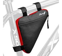 BOBILIFE Bike Triangle Frame Bag - Bicycle Cycling Handlebar Front Pouch Saddle Storage Bag for Road and Mountain Bikes (Red)