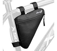 BOBILIFE Bike Triangle Frame Bag - Bicycle Cycling Handlebar Front Pouch Saddle Storage Bag for Road and Mountain Bikes (Black)