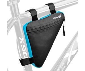BOBILIFE Bike Triangle Frame Bag - Bicycle Cycling Handlebar Front Pouch Saddle Storage Bag for Road and Mountain Bikes (Blue)