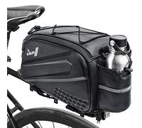 BOBILIFE Bike Trunk Rear Rack Bag - Waterproof Bicycle Travel Expedition Rack Cargo Helmet Carrier Bag with Bottle Holder for Bicycle, E-Bike