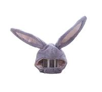 BOBILIKE Plush Fun Bunny Ears Hood Women Costume Hats Christmas Gift Warm Soft and Cozy, Grey, One Size