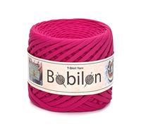 Bobilon Primary T-Shirt Yarn for Crocheting, Knitting, Macrame, Hot Pink, 110 Yards, 5-7 mm, Cotton