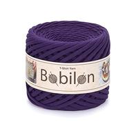 Bobilon Tshirt Cotton Yarn Fabric Knitting Yarn Spaghetti Yarn Craft 110 Yards for Hand DIY Crocheting Projects 5-7 mm Violet
