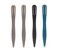 Bobino | Bookmark Pen | Ballpoint Pens for Journaling and Planners | Flat Writing Instrument | Minimalist Bookmarker | Book Accessories & Planner Accessories | 4 Pack