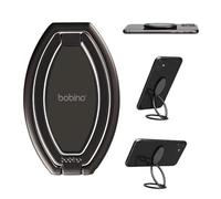 Bobino | Kickflip | Phone Stand | Versatile | Minimalist | Cell Phone Stand | Smartphone Stand | Smartphone Tripod | Adjustable Angle | Phone Mount | Ultra-Slim | Foldable | Phone Desk Stand | Black