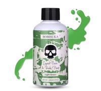BOBISUKA Light Green Face Body Paint Liquid Texture Washable Non Toxic Facepaint Fast Drying Foundation Makeup for Halloween Witch Camo Hulk Hunting Cosplay SFX Costume St Patrick's Day Party (130ml)