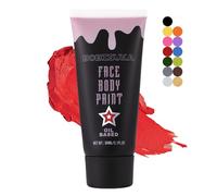BOBISUKA Red Face Paint, Blendable Cream Body Painting Kit, Eye Black for Sports, Facepaint for Clown Joker Demon Devil Vampire Halloween Makeup, Cosplay, Costume, Parties, Stage, Theater