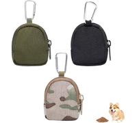 BOBITALK 3Pcs Small Dog Treat Pouch, Suspended Small Dog Treat Bags with Mezzanine and Carabiner, Treat Pouch for Dog Training, for Training Pets, for Pet Puppy Travel or Outdoor Use