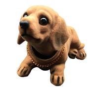 boble Head Dachshund - Dashboard Dog Toy, Resin Dog Statue | 6.2x3.5x3.9inch Wobbling Dog Figurine, Auto Interior Decoration, Shaking Puppy Ornament Desktop Decor Gift Dog Lovers Display