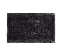 Bobli Velvet Chenille Bobble Bath Mat Non Slip, Deep Pile (50 x 80cm, Charcoal)