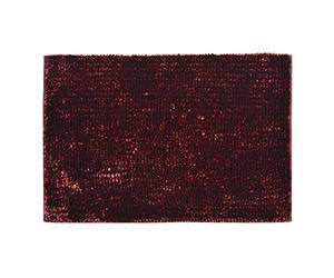 Bobli Super Soft Chenille Bobble Bath Mat Non Slip 50 x 80cm - Deep Pile, Ultra Absorbent, Quick Dry Bathroom Rug (Bordeaux)
