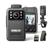 BOBLOV A28 Body Camera, Capture Every Moment with 2K Resolution, 9 Hours Battery Life, with Night Vision, and Bike Mount for On-The-Go Recording, Law Enforcement and Personal Usage (64GB)