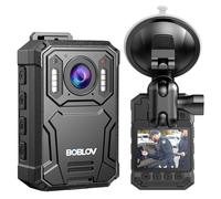 BOBLOV KJ23PRO 2K Body Camera, Built-in 32GB Card Body Cam with Night Vision, 4000mAh Battery for 15 Hours Continuous Recording, IP66 Waterproof Design for Law Enforcement, Security, and Outdoor Work