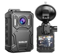 BOBLOV KJ23PRO 2K Wearable Body Camera, Built-in 128GB Bodycam Camera with Sound, Night Vision, 4000mAh Battery for 15 Hours Recording, IP66 Waterproof for Law Enforcement, Security, and Police