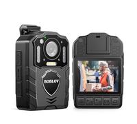 BOBLOV KJ25 Body Camera, Built-in 3000mAh Large Battery for 13 Hours Video Shooting 1080P Body Cam with Audio, Night Vision Body Worn Camera with Pre/Post-Recording, for Law Enforcement