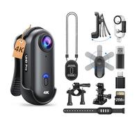 BOBLOV W4 4K Mini Body Camera, 256G Wearable Cam with Waterproof Case, Magnetic Clip, and Quick-Mount Accessories, 96 Minutes for Recording, Easy to Use for Lecture, Traveling, and Outdoors Activities