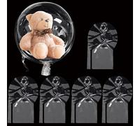 Bobo Balloons, 5 Pack 30 Inch Clear Balloons to Fill, Transparent Balloon for Birthday Wedding Valentine Party Decor, PVC Bubble Balloon
