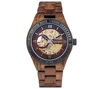 BOBO BIRD Mens Wood Watches Skeleton Mechanical Wooden Watch Lightweight Luxury Wristwatches with Natural Wood Band of Limited Edition Collection for Men (red)