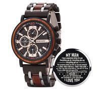 BOBO BIRD S18-1 Personalized Engraved Wood Watch Customized Wooden Watches for Husband Boyfriend Birthday Anniversary, man-1, 44 mm, stylish