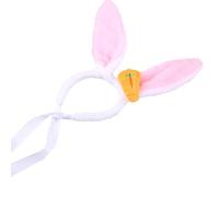 Bobo Rainbow 1PC Easter Day Costume - Dog Cat Easter Day Pet Head Ornament with Carrot Cute Bunny Ear Soft Cotton Pet Costume Accessory for Medium Large Dogs