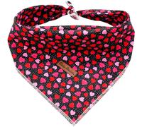 Bobo Rainbow Bobo Dog Bandana, 1PC Valentine's Bandanas Heart Girl Bibs Scarf Square Soft Dog Kerchief Pet Bandanas for Small Medium Large Dogs