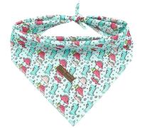 Bobo Rainbow Dog Bandana-1PC Blue Pink Dinosaur Print Bandanas Spring Summer Puppy Bandanas Cute Bibs Scarf Square Soft Dog Kerchief Pet Bandanas for Small Medium Large Dogs