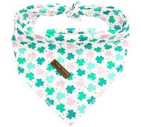 Bobo Rainbow Dog Bandana-1PC Cute Trefoi Print Dog Bandanas St Patrick's Day Bandanas Spring Bandanas Bibs Scarf Square Soft Dog Kerchief Pet Bandanas for Small Medium Large Dogs