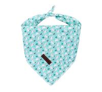 Bobo Rainbow Dog Bandana-1PC Easter White Rabbit Print Blue Scarf Square Bandanas Cute Soft Cotton Holiday Bandanas Bibs Adjustable Dog Kerchief for Small Medium Large Dogs