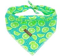 Bobo Rainbow Dog Bandana-1PC Lemon Print Spring Summer Bandanas Cute Puppy Bandanas Bibs Scarf Square Soft Dog Kerchief Pet Bandanas for Small Medium Large Dogs